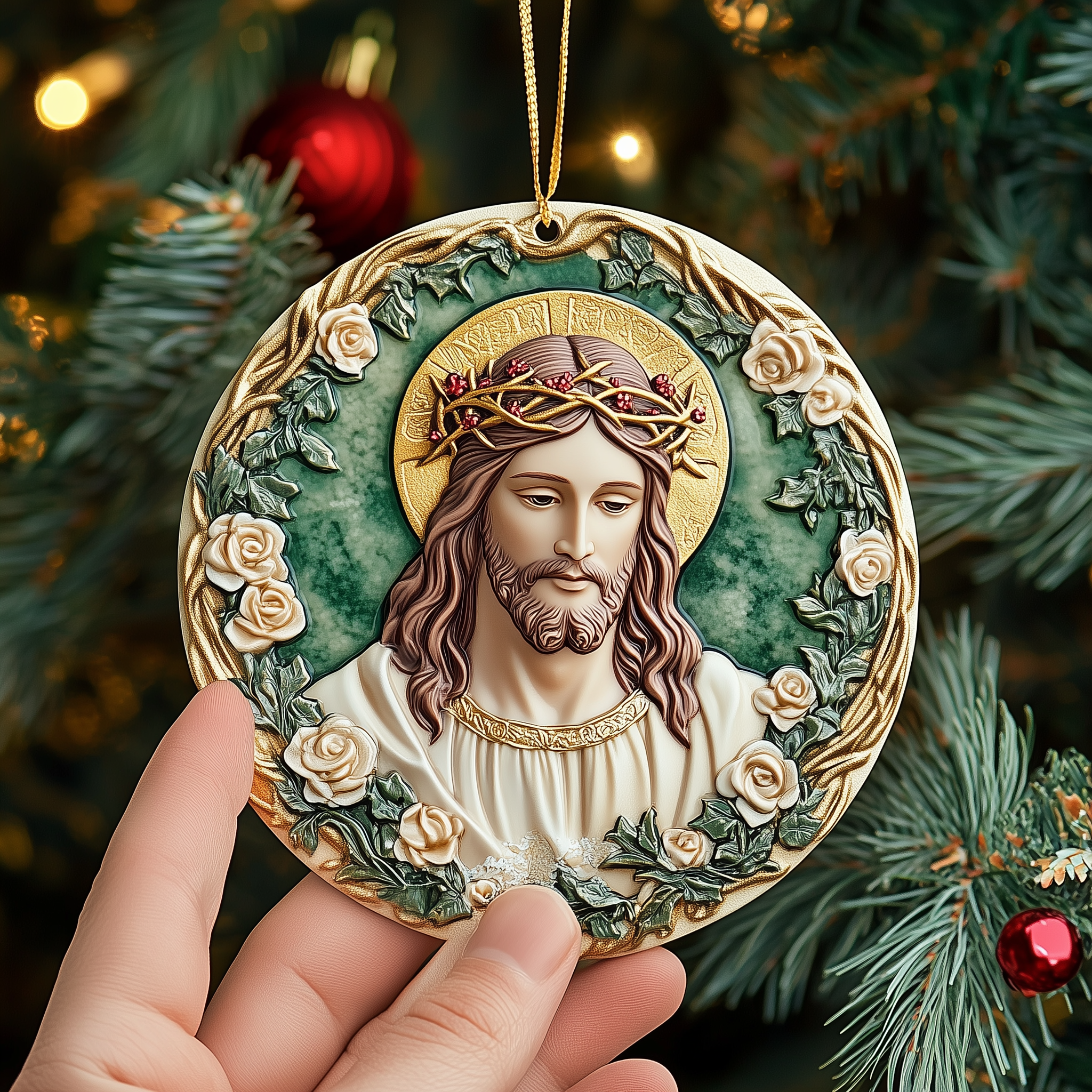 Jesus Mica Ornament Religious Christmas Ornament Christian Gifts For Christmas