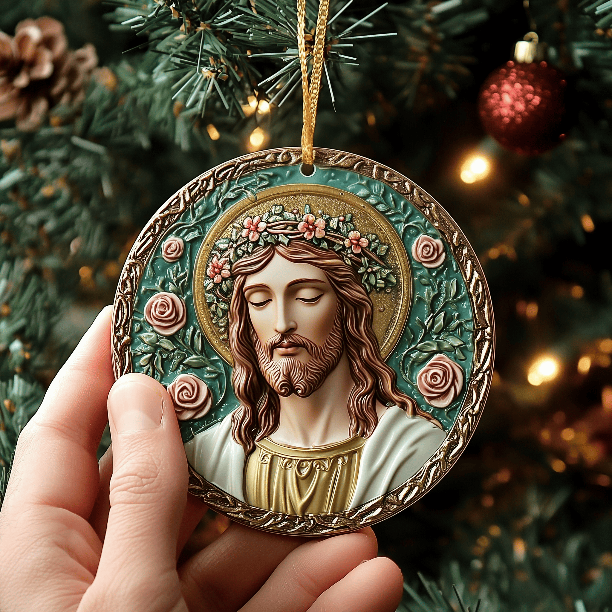 Jesus Mica Ornament Transform Your Tree with Ornaments That Inspire