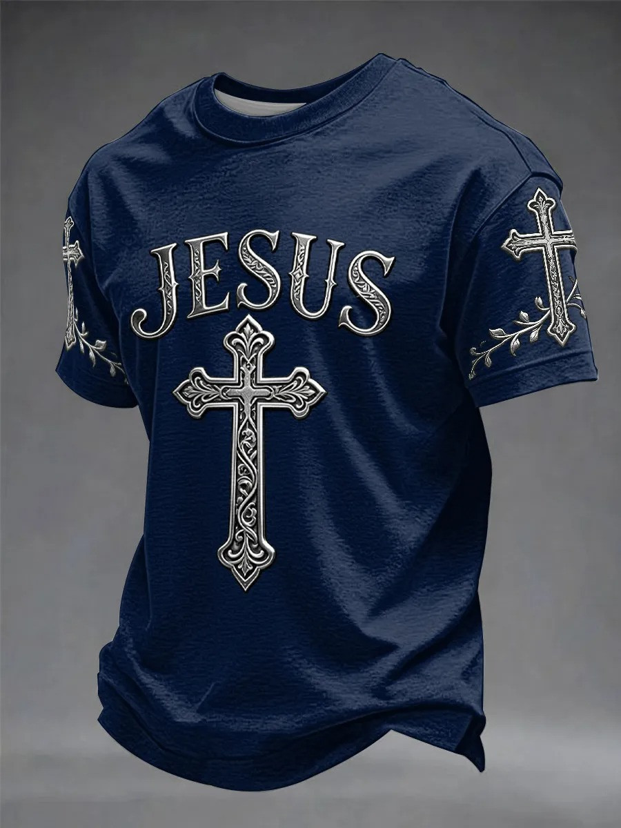 Jesus Ornate Cross T-Shirt Christian Faith Lifestyle Apparel Trending Best Gift For Jesus Believers