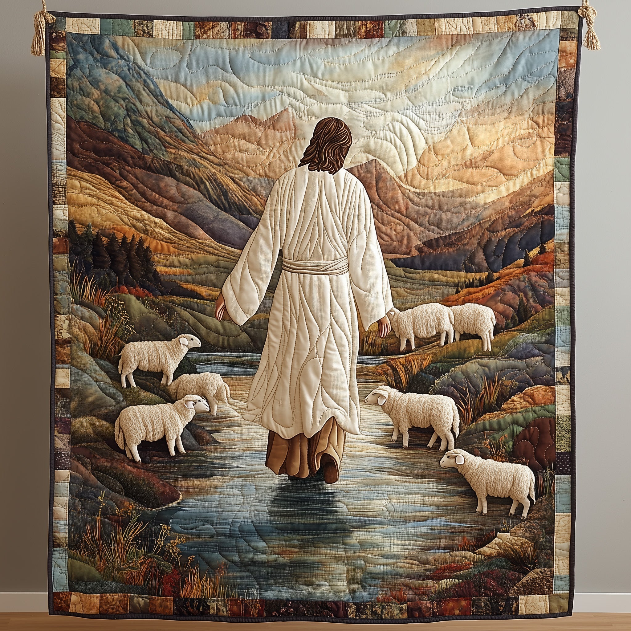 Jesus Quilted Blanket Cute Cozy BlanketBest Easter Presents Holiday