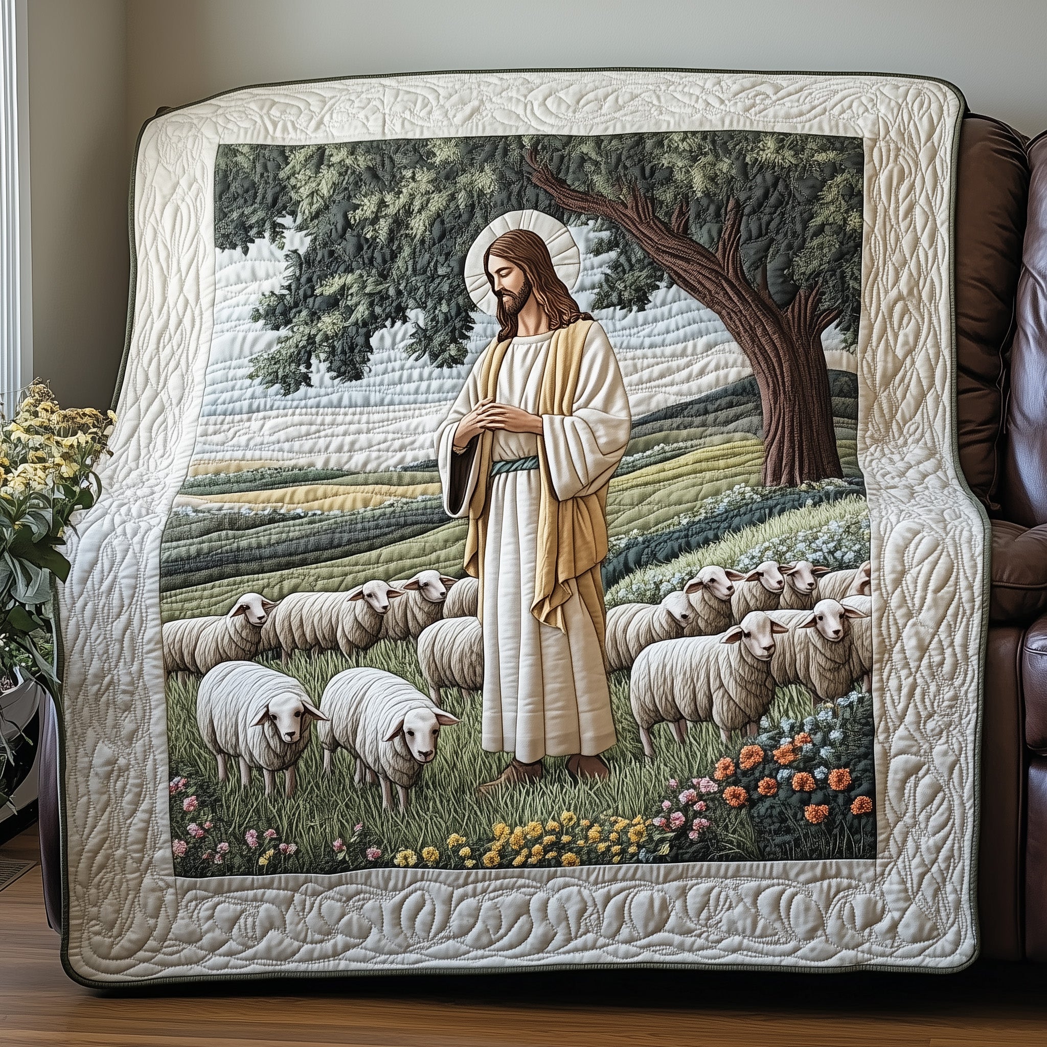 Jesus Quilted Blanket Cute Soft BlanketBest Easter Themed Gifts