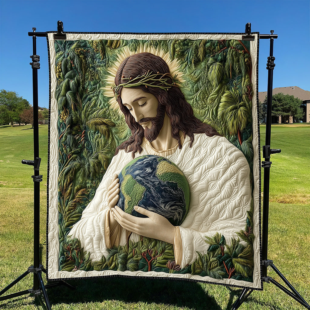 Jesus Quilted Blanket Cute Soft BlanketChristian Faith Gifts Xmas Holiday