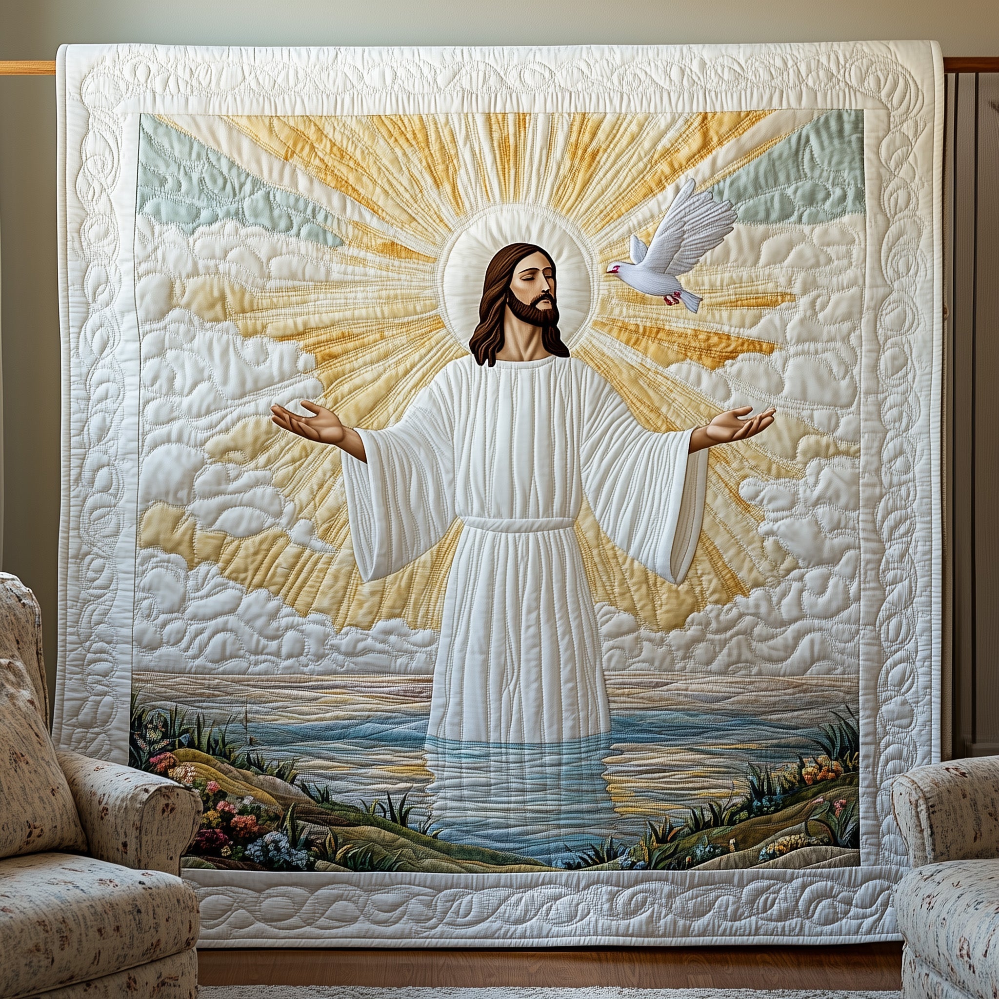 Jesus Quilted Blanket Cute Soft BlanketCute Easter Gifts For Wife