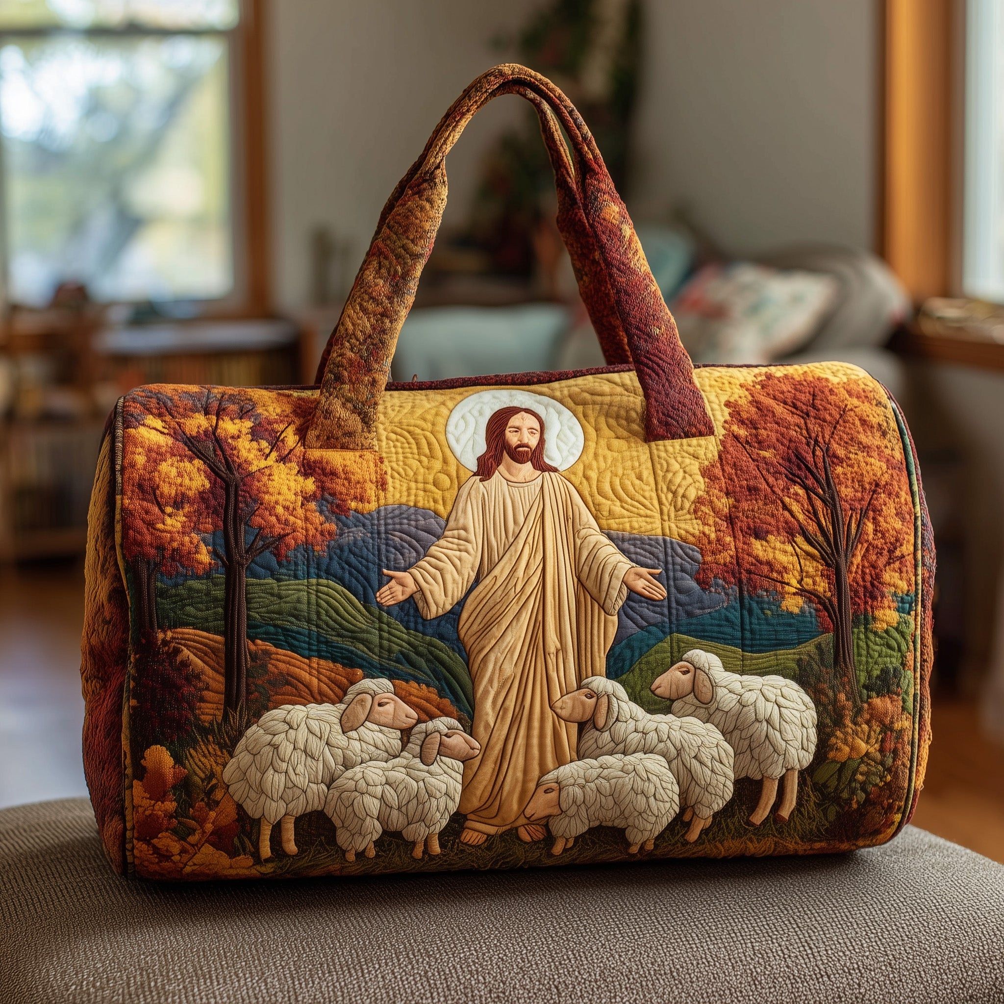 Jesus Quilted Duffle Bag For Work And Travel