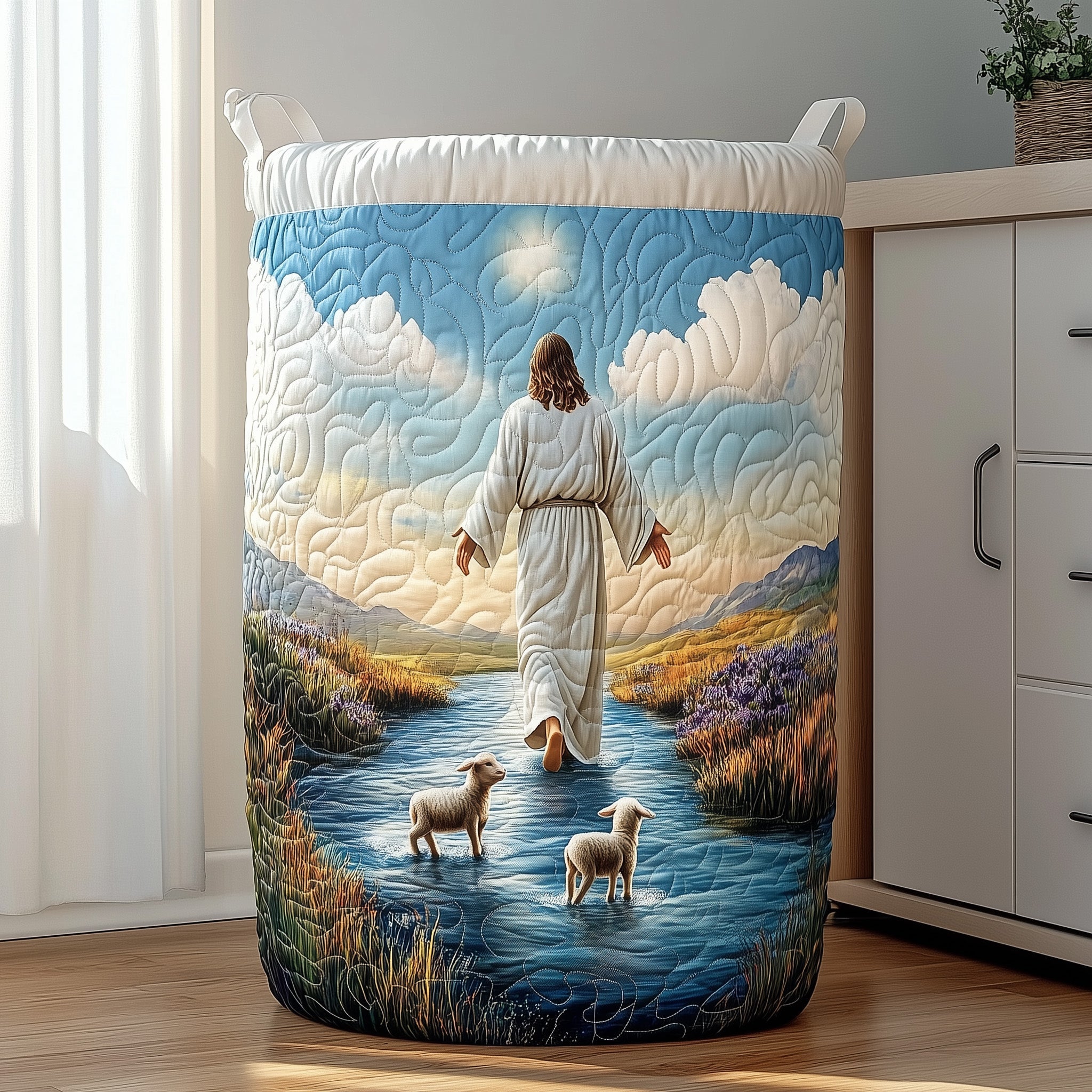 Jesus Quilted Laundry Basket God Daughter Gifts
