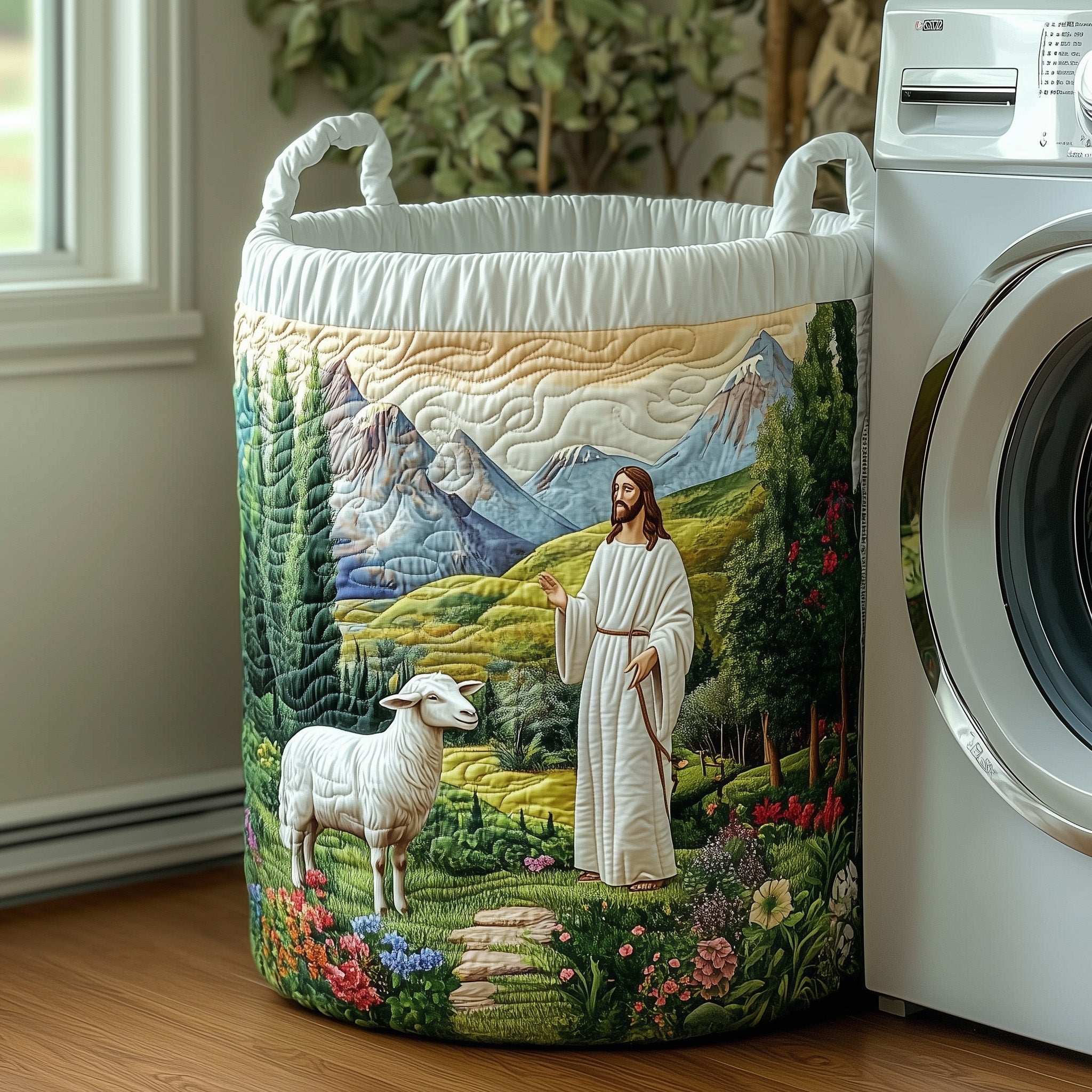 Jesus Quilted Laundry Basket Jesus Gifts For Christmas
