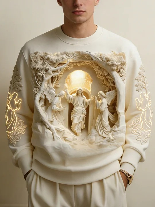 Jesus Resurrection Sweatshirt Easter Faith Art Religious Clothing Best Gift For Christian Believers