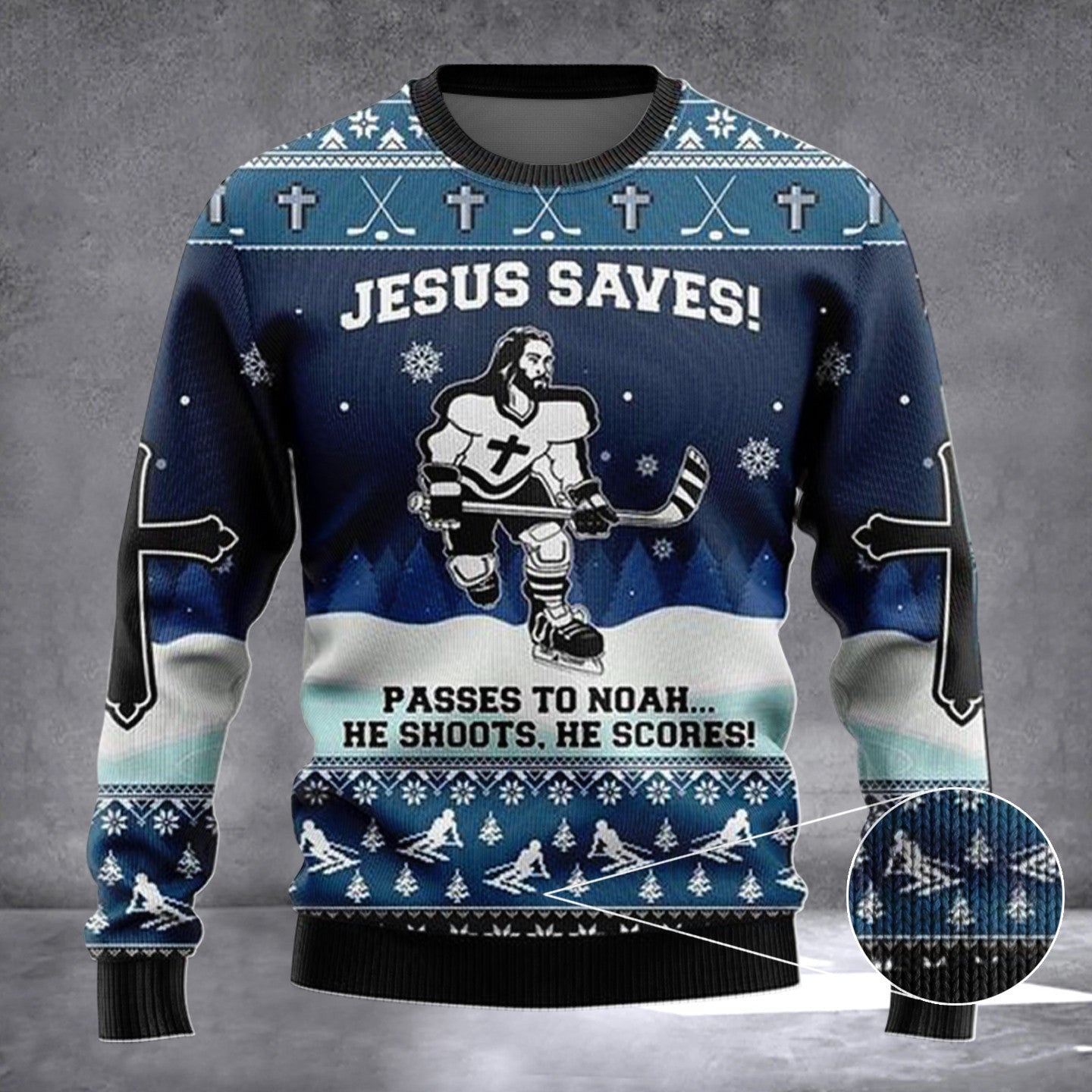 Jesus Saves Hockey Ugly Christmas Sweater Xmas Christmas Gifts For Hockey Players Jesus Saves Hockey Ugly Christmas Sweater Xmas Christmas Gifts For Hockey Players