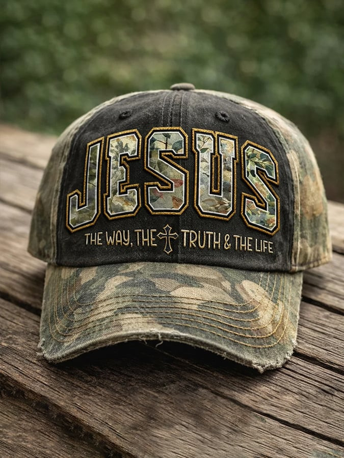 Jesus The Way The Truth And The Life Camo Hat Christian Cap Gifts For Dad