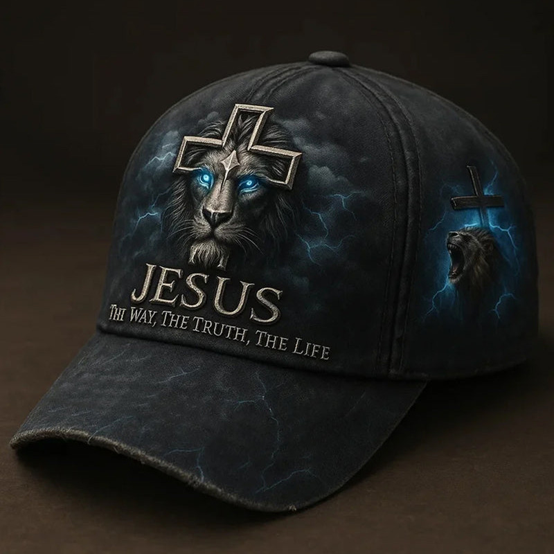Jesus The Way The Truth The Life Lion Hat God Is Good Christian Cap Religious Gift Idea