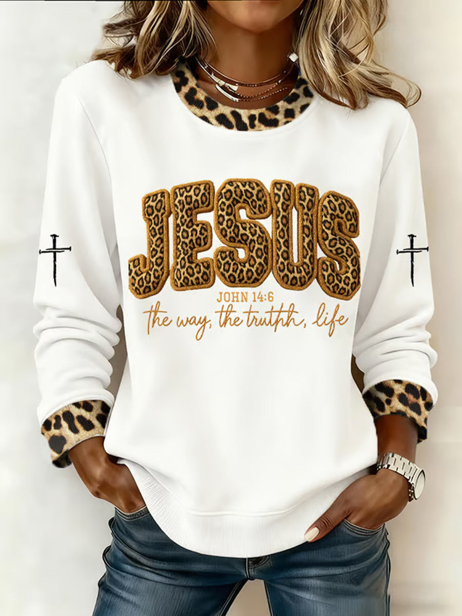 Jesus The Way The Truth The Life Long Sleeve Shirt John 14 6 Christian Cross Shirt Gift For Her