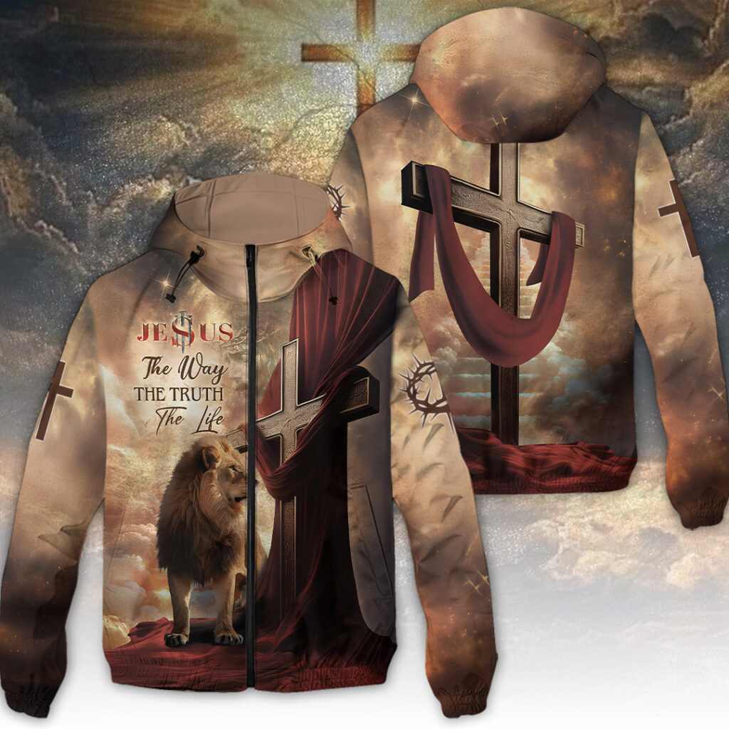 Jesus The Way The Truth The Life Windbreaker Jacket Faith Based Apparel Christmas Gifts