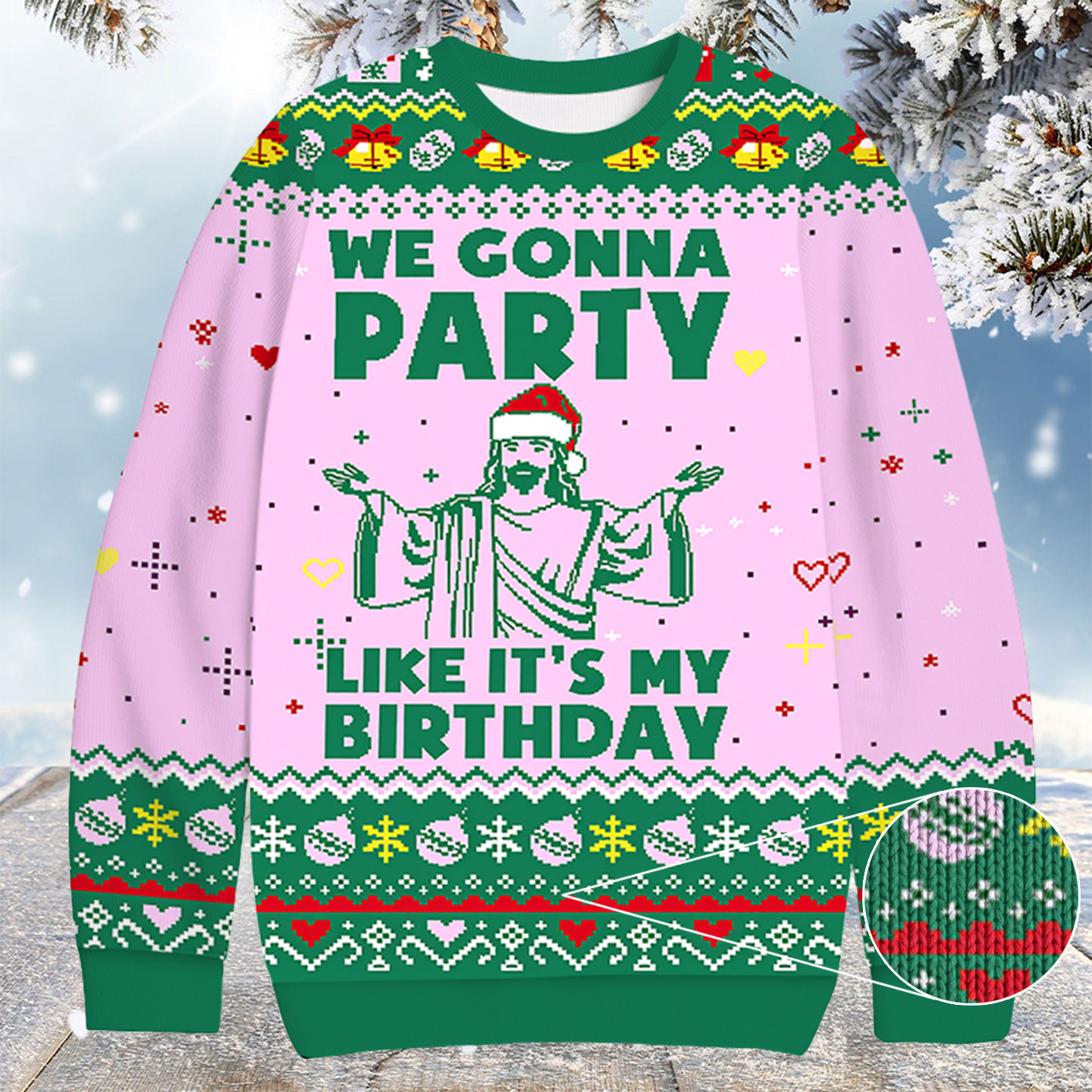 Jesus We Gonna Party Christmas Ugly Sweater Jesus Christmas Gifts