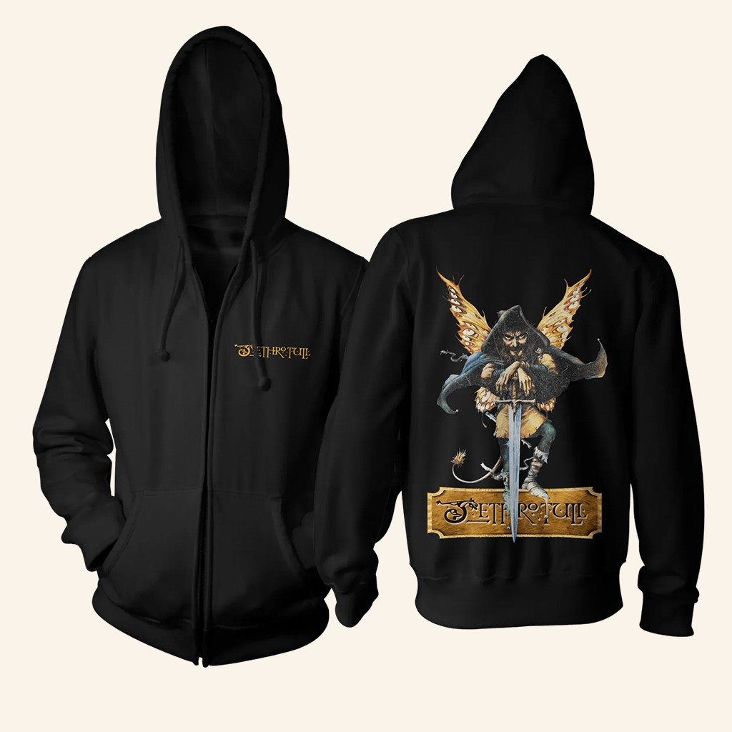 Jethro Tull Merch Broadsword And The Beast Zip Hoodie Gifts For Rock Music Lovers