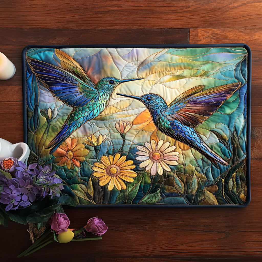 Jewel Breeze Quilted Placemat Dining Table Accessories Gift For Parrot Lover