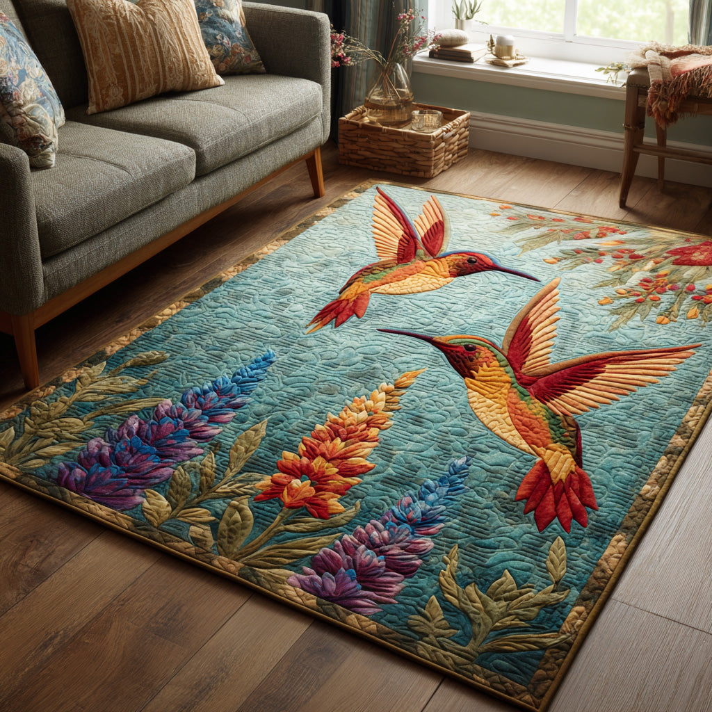 Jewel of Nature Area Rug Outdoor Decor Hummingbird Gift