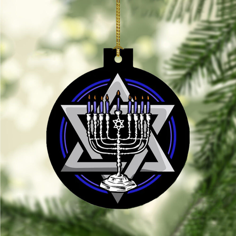Jewish Hanukkah Ornament Star Of David Hanukkah Christmas Tree Ornaments Hanging Decoration