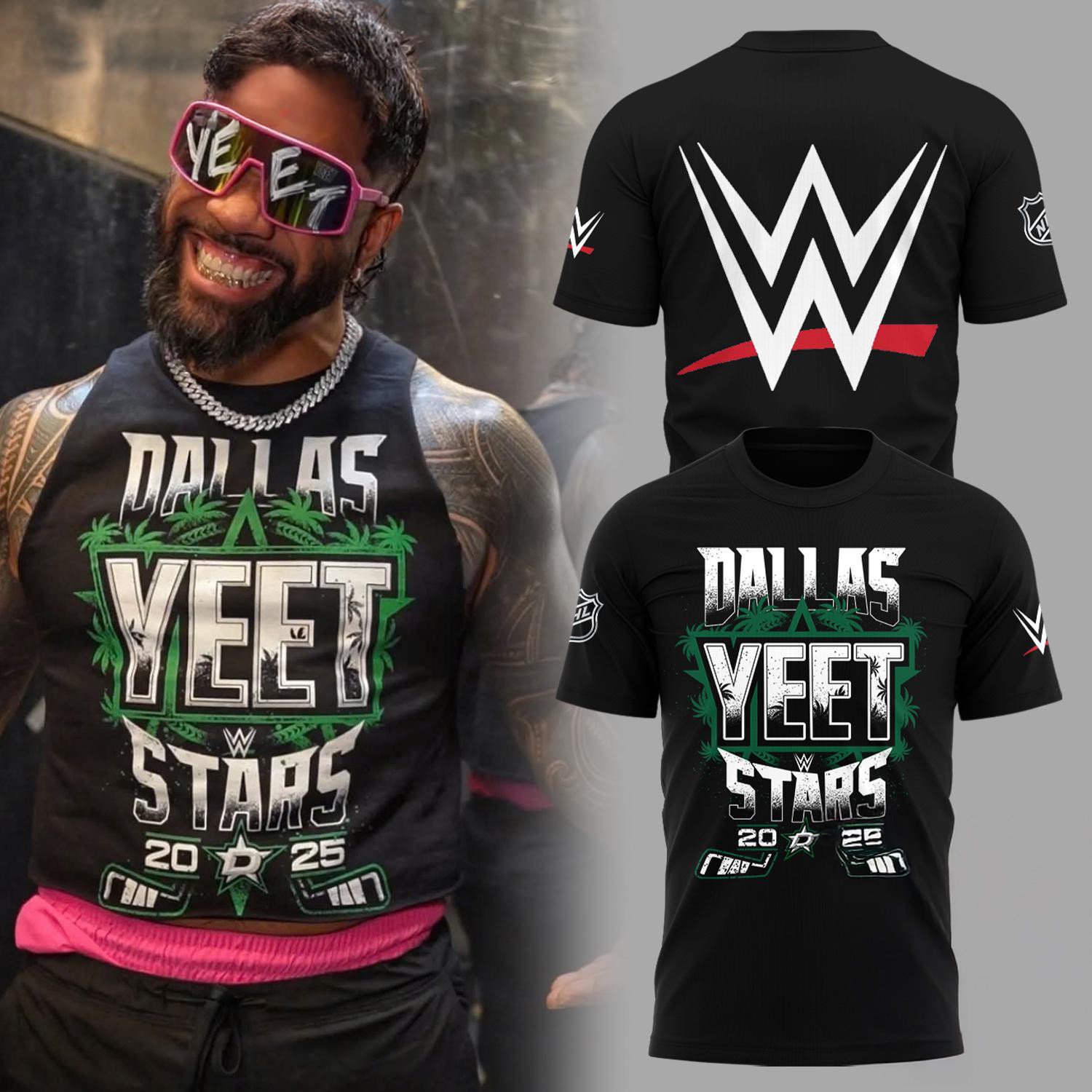 Jey Uso NHL Dallas Stars x YEET Shirt Gifts For Hockey Fan