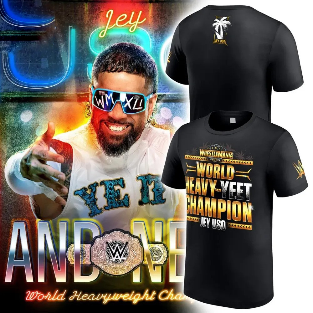 Jey Uso YEET World Heavyweight Champion 2025 T-Shirt Best Gifts For Fans