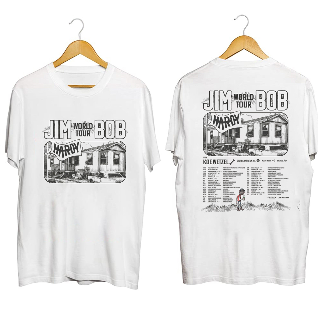 Jim Bob And HARDY Tour 2025 Shirt Fan Merch Gifts For Music Enthusiasts