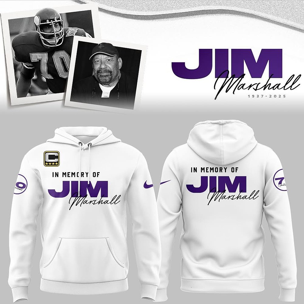 Jim Marshall Iron Man Of NFL Hoodie In Memory Of Legend Best Gift For Football Fans