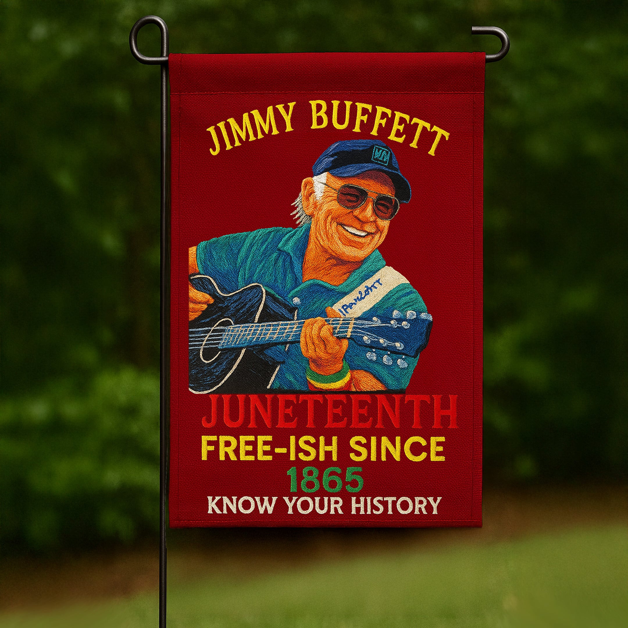 Jimmy Buffett Juneteenth History Flag Free-Ish Since 1865 Yard Sign Gifts For Home
