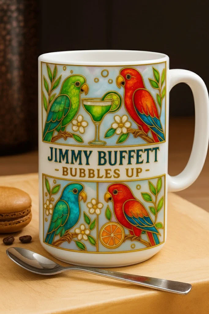 Jimmy Buffett Parrots Bubbles Up Mug Parrots And Cocktails Cup Gift For Summer Mom