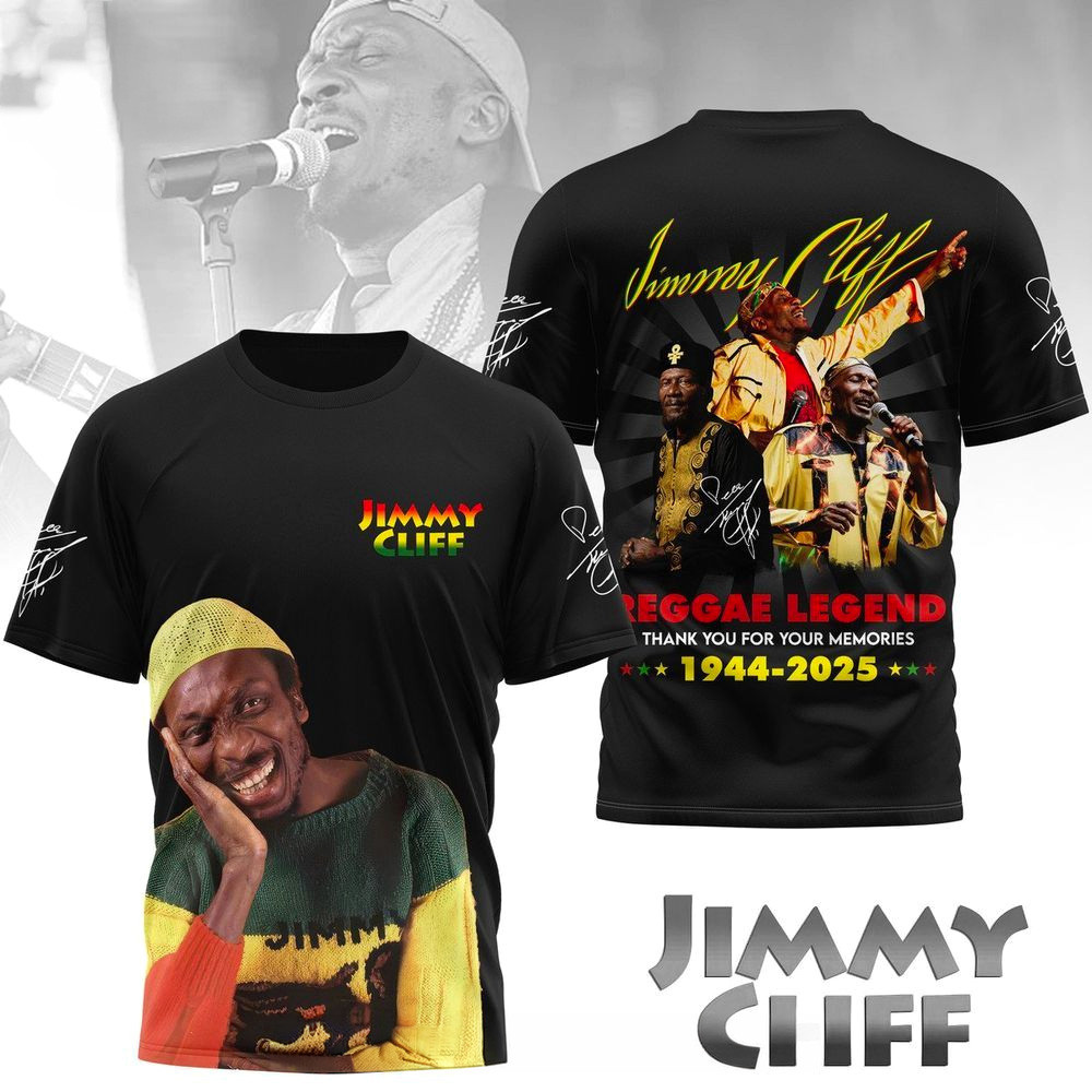 Jimmy Cliff Reggae Legend Thank You For Your Memories 1944 2025 T-Shirt Jimmy Cliff Merch