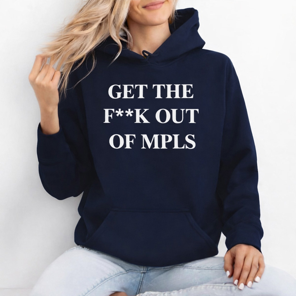 Jimmy Kimmel Get The Fck Out Of MPLS Hoodie Navy Abolish ICE Merch Get The Fck Out Of MPLS