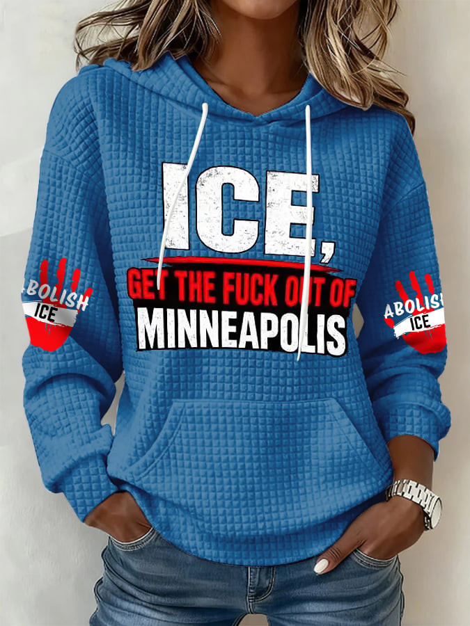 Jimmy Kimmel Ice Get The Fuck Out Of Minneapolis Print Hoodie Anti ICE Protest Clothing