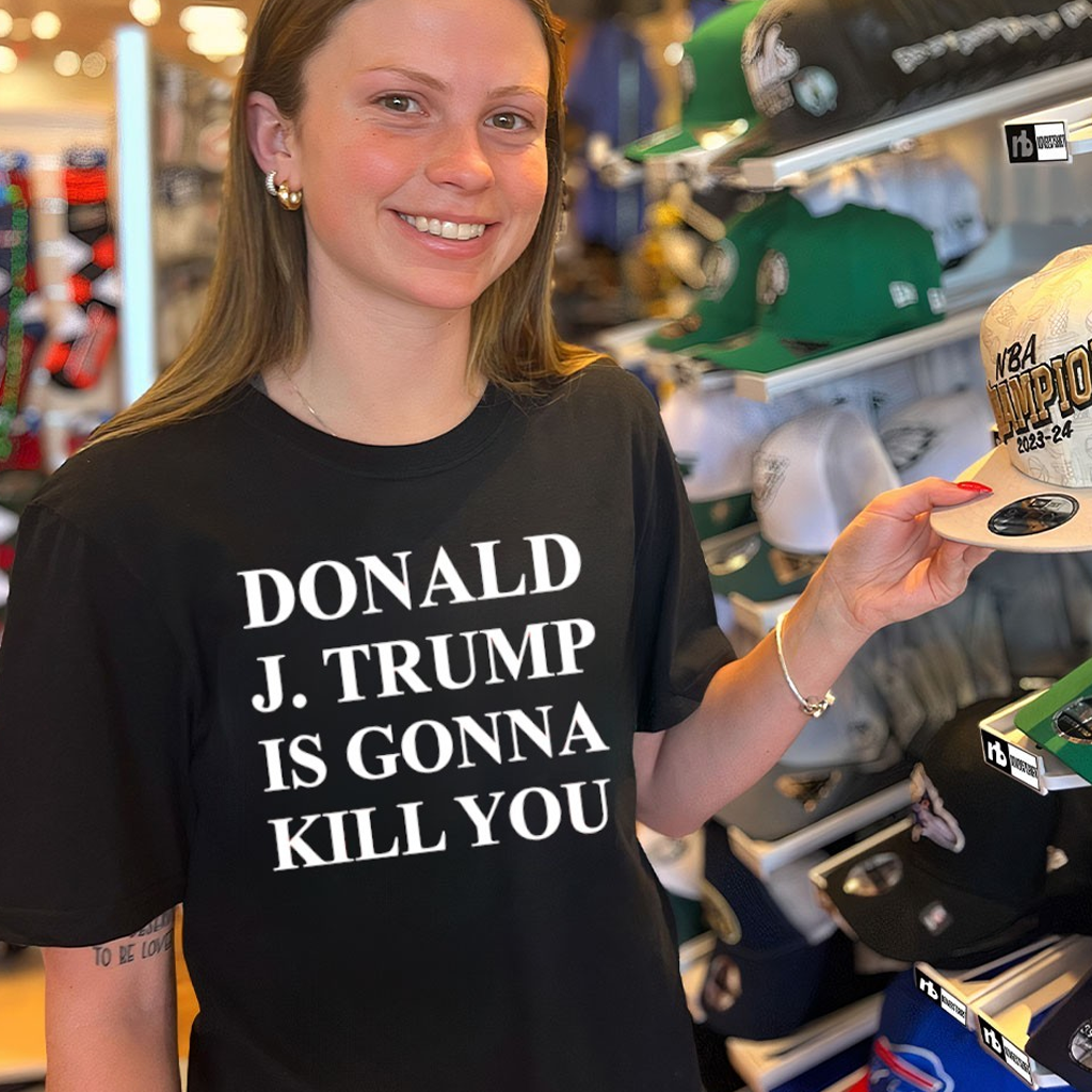 Jimmy Kimmel Wearing Donald J Trump Is Gonna Kill You Shirt Gifts For Wife