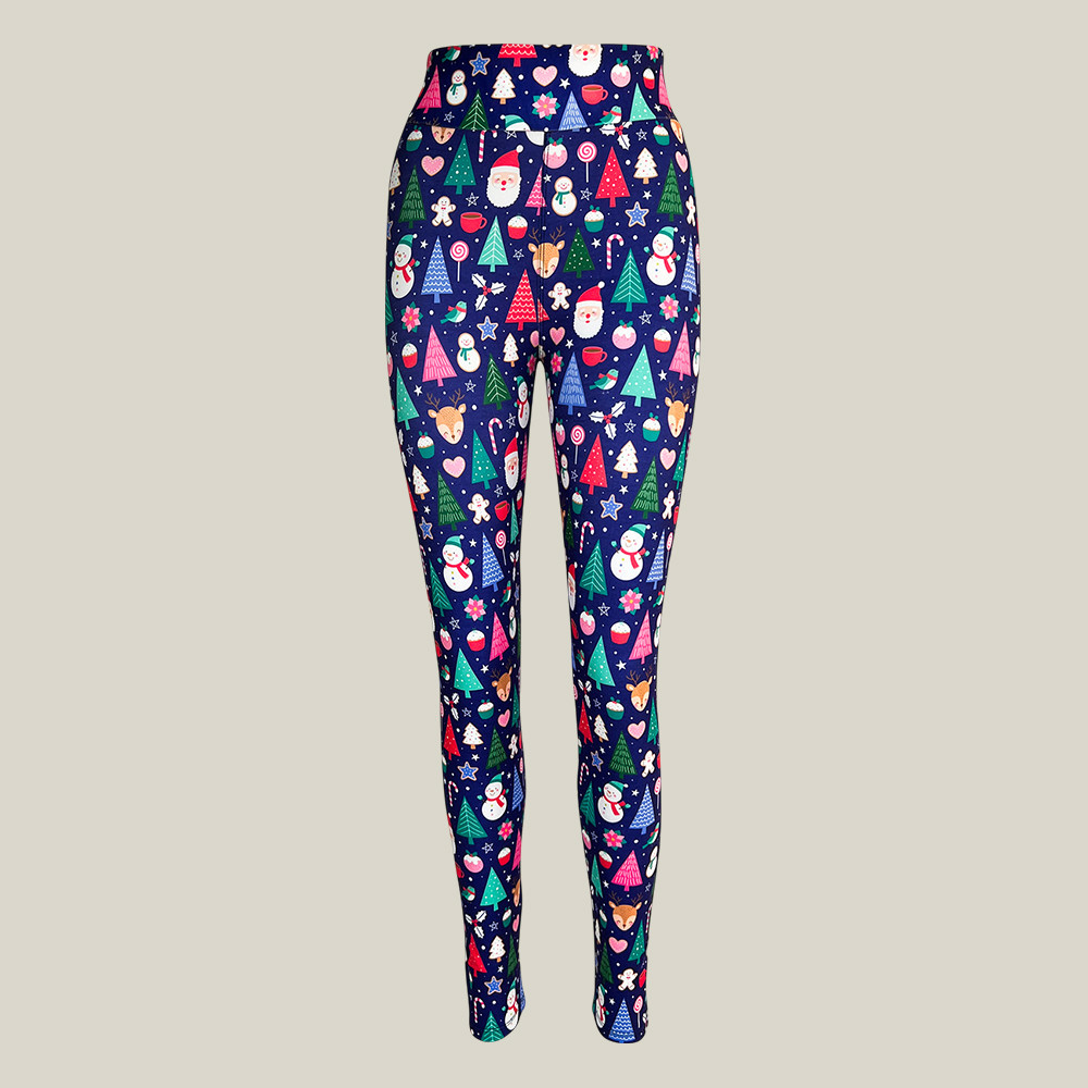 Jingle All The Way Leggings Athletic Leggings Christmas Pattern Xmas Gifts For Her