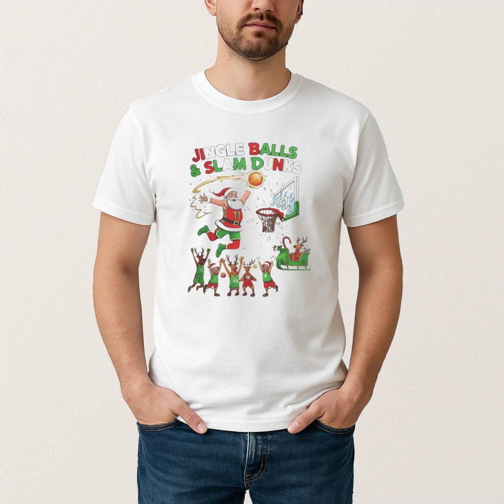 Jingle Balls Slam Dunks Shirt Christmas Gift Ideas For Him