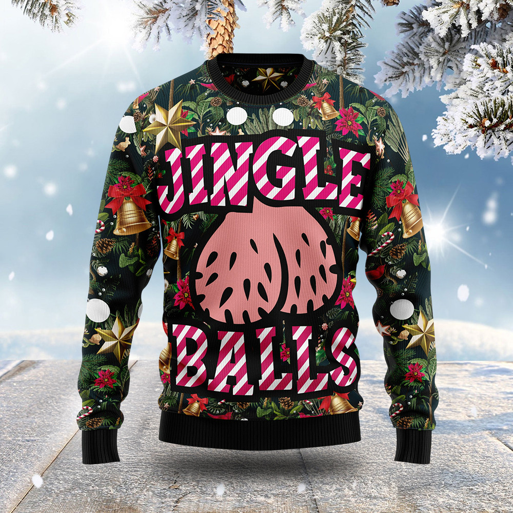 Jingle Balls Ugly Christmas Sweater Xmas Clothing Funny Christmas Sweater Xmas Gifts