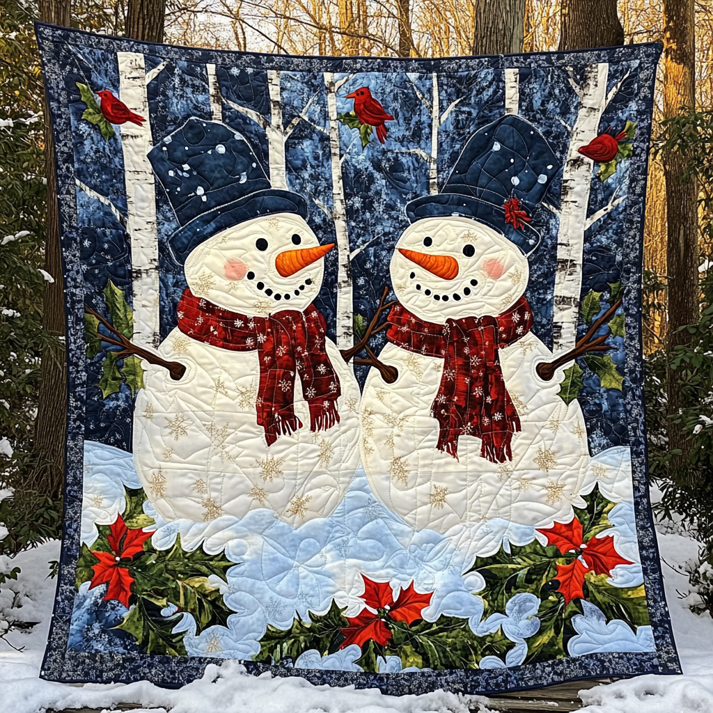 Jingle Bell Time Quilted Blanket Cute Christmas Blankets