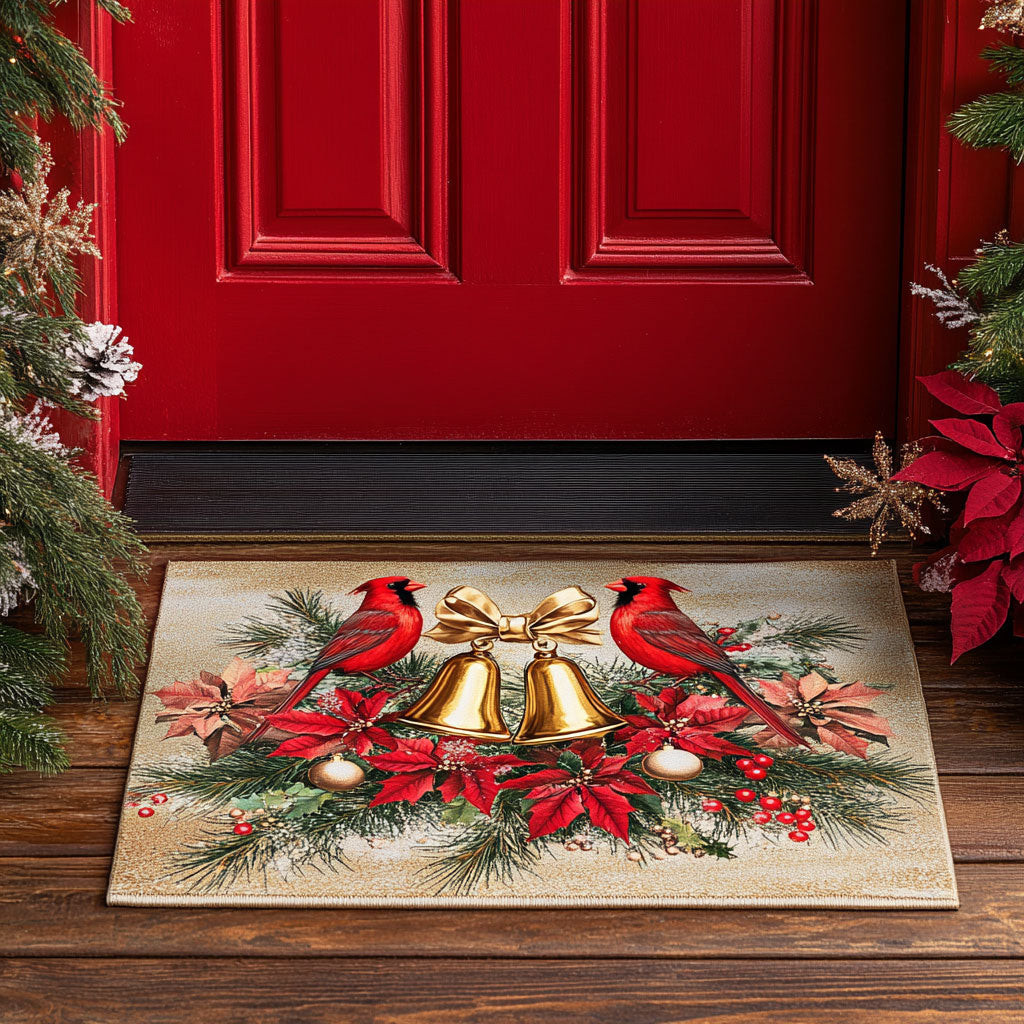 Jingle Cardinal Doormat Perfect Gift For Friends and Family on Christmas Day