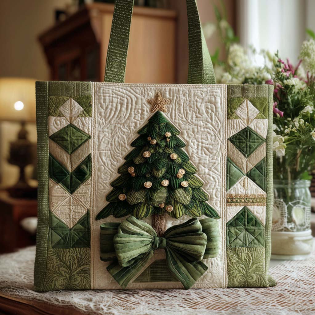 Jingle Glow Quilted Tote Bag Christmas Giving Ideas For Families