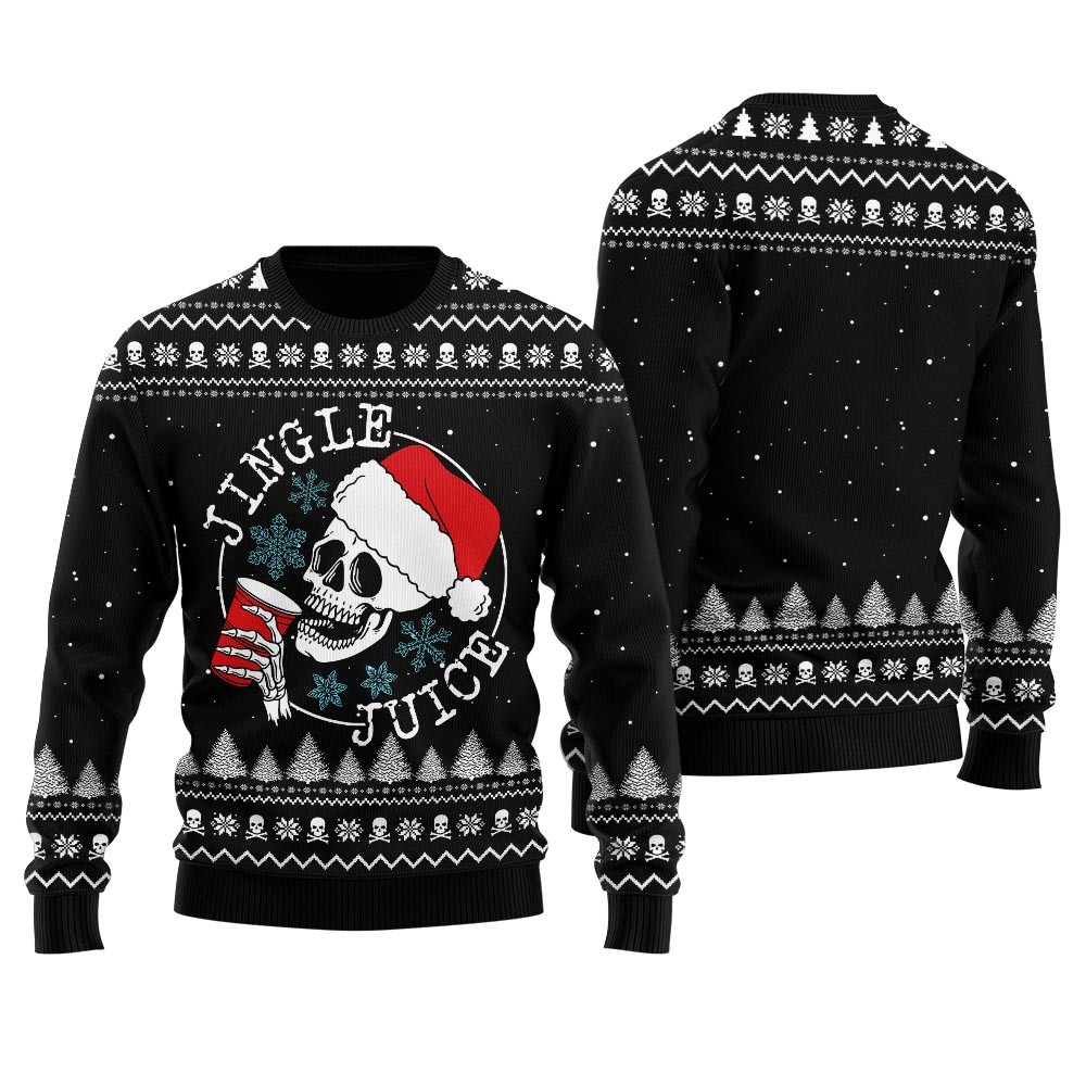 Jingle Juice Mens Ugly Christmas Sweater Warm and Comfy Sweater for Winter Days