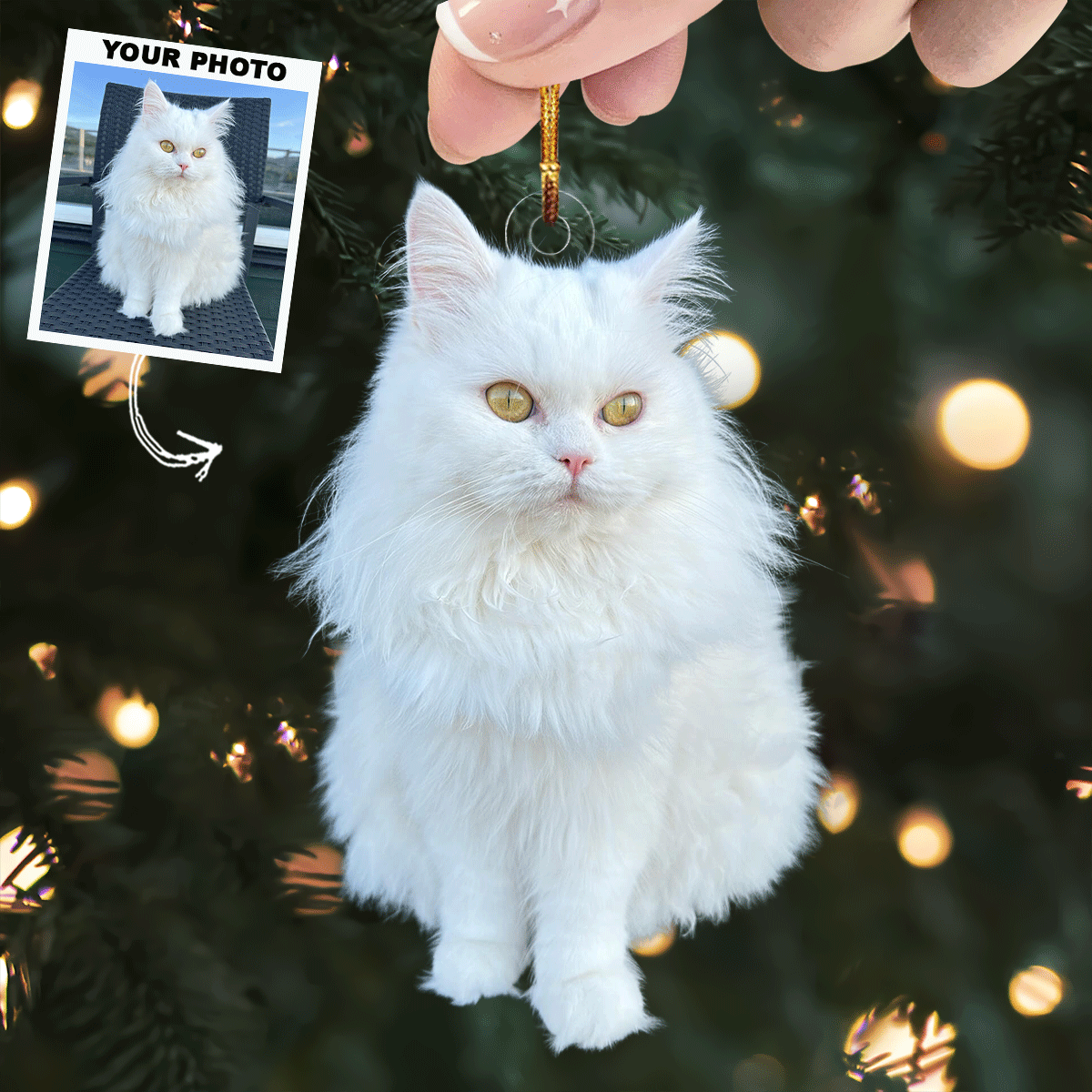 Jingle Paws Personalized Photo Mica Ornament Christmas Gift For Pet Lovers Dog Lovers