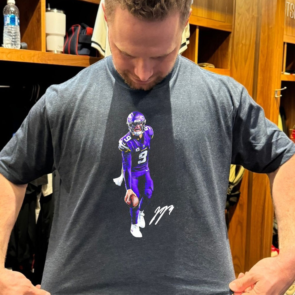 Jj Mccarthy Minnesota Vikings Griddy Signature T Shirt