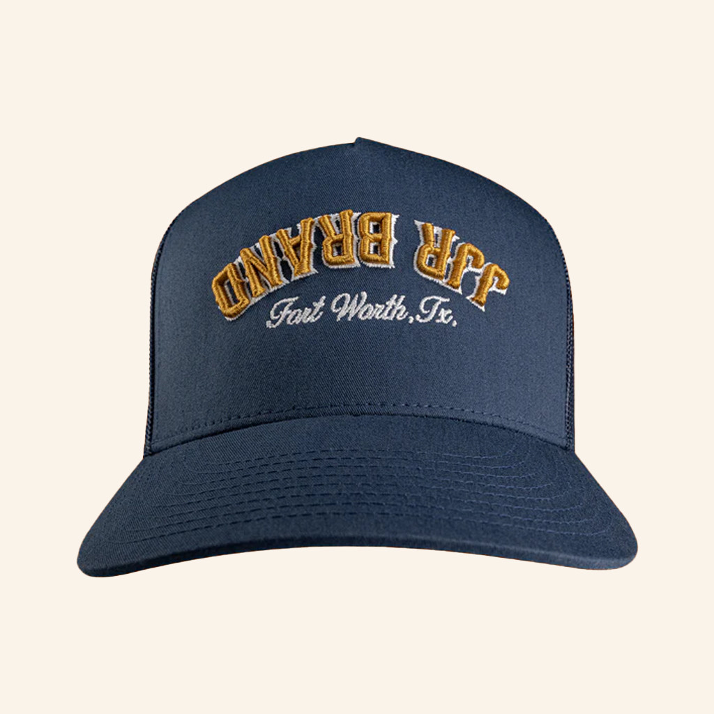 JJR Brand Merch JJR Upside Down Gold Retro Embroidered Hat Gifts For Father JJR Brand Merch JJR Upside Down Gold Retro Embroidered Hat Gifts For Father