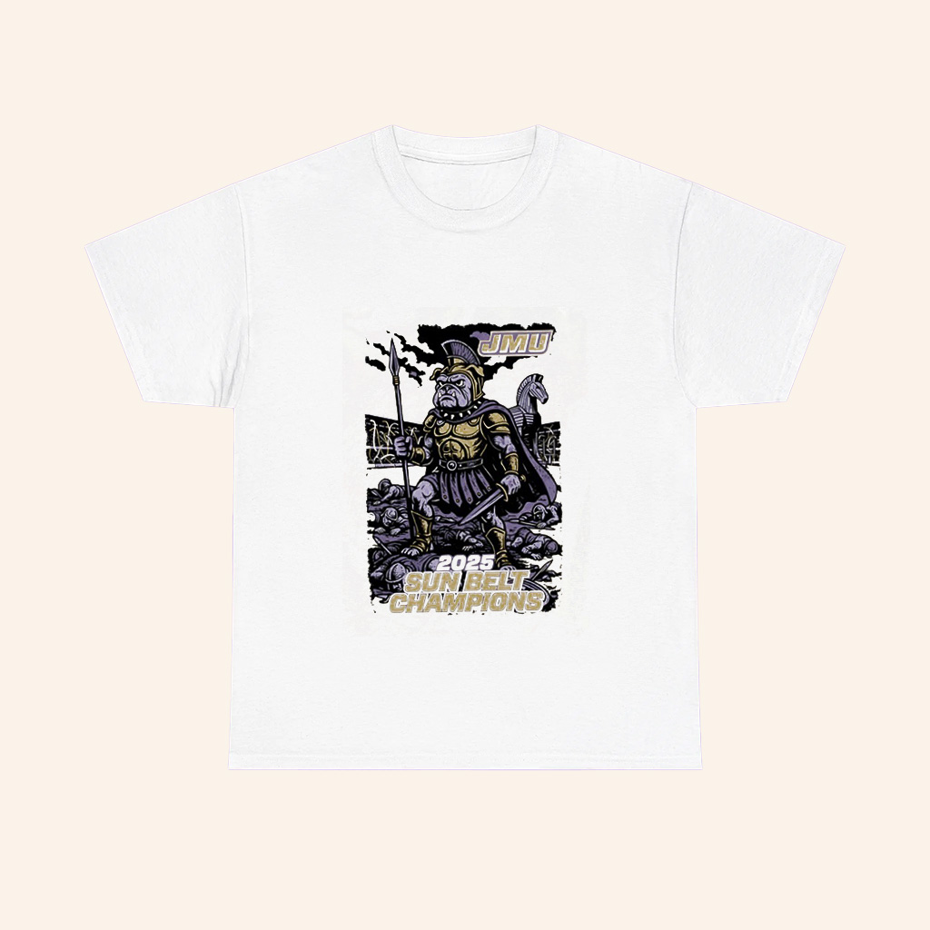 Jmu Dukes 2025 Sun Velt Champions Mascot T Shirt Jmu Dukes 2025 Sun Velt Champions Mascot T Shirt