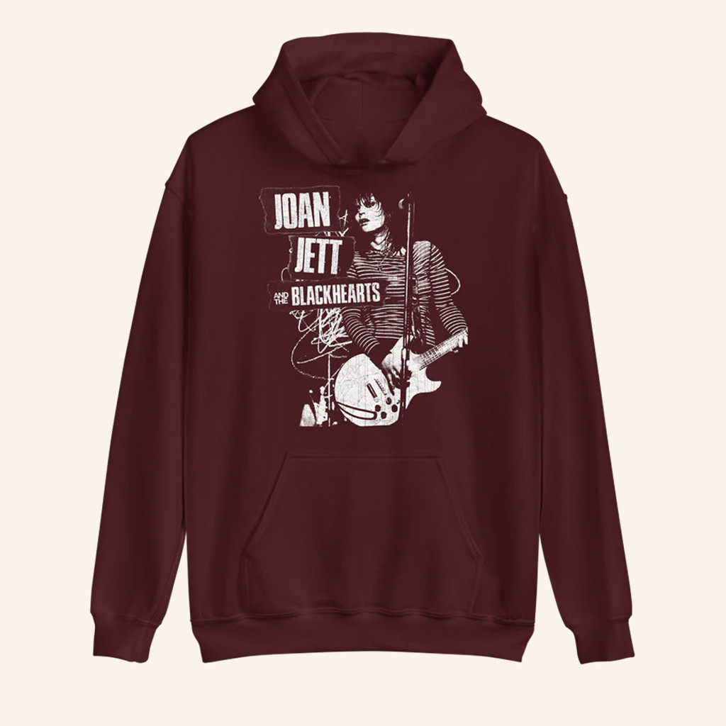Joan Jett Merch Joan Jett Scribble Hoodie Music Lover Gift Ideas For Him