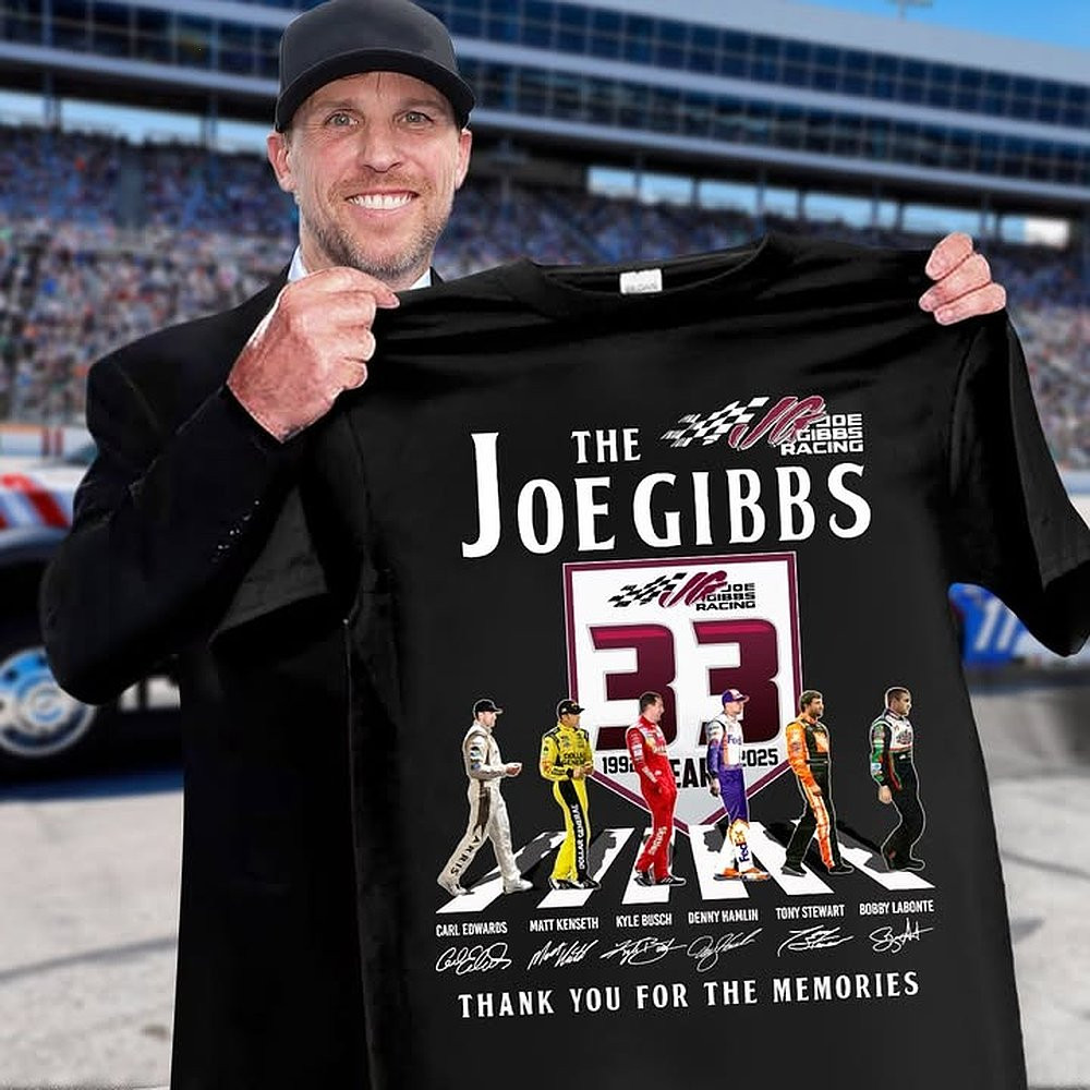 Joe Gibbs Racing 33rd Anniversary 1992-2025 T-Shirt Thank You For The Memories
