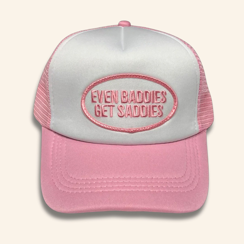 Joe Jonas Merch Even Baddie Gets Saddie Logo Trucker Hat Gifts For Music Lovers