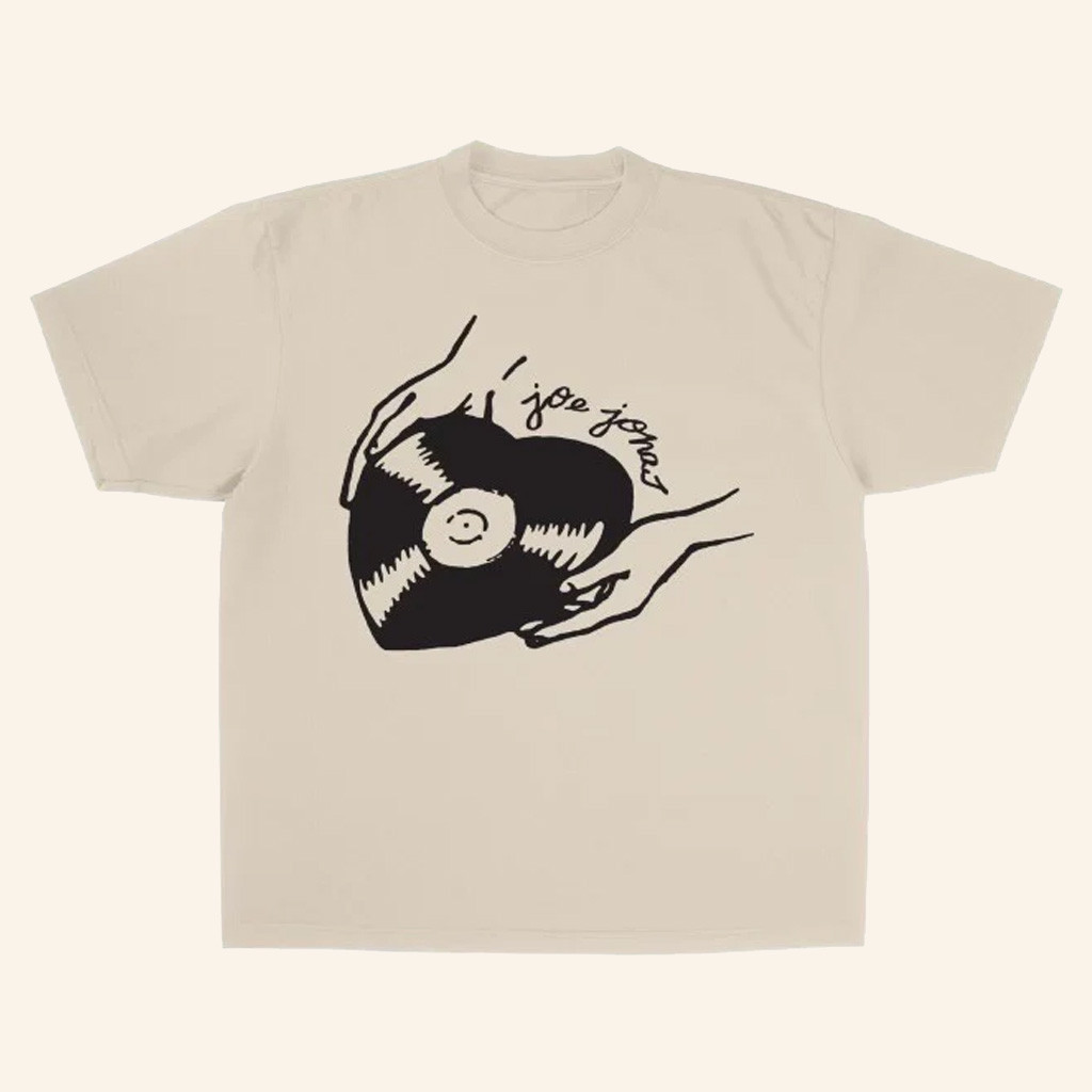 Joe Jonas Merch Heart Record T-Shirt Gift Ideas For Music Lovers