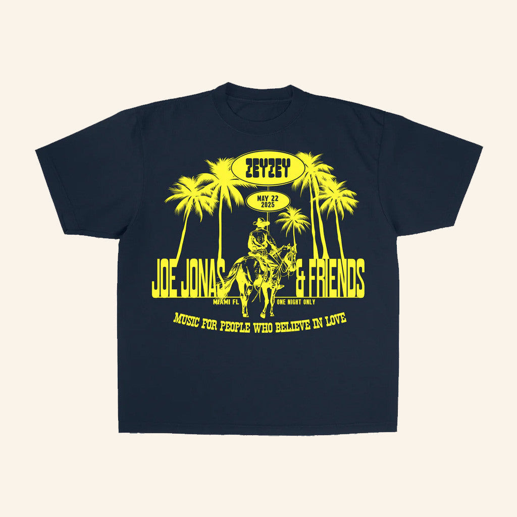 Joe Jonas Merch Miami Navy T-Shirt Gifts For Girlfriend Joe Jonas Merch Miami Navy T-Shirt Gifts For Girlfriend