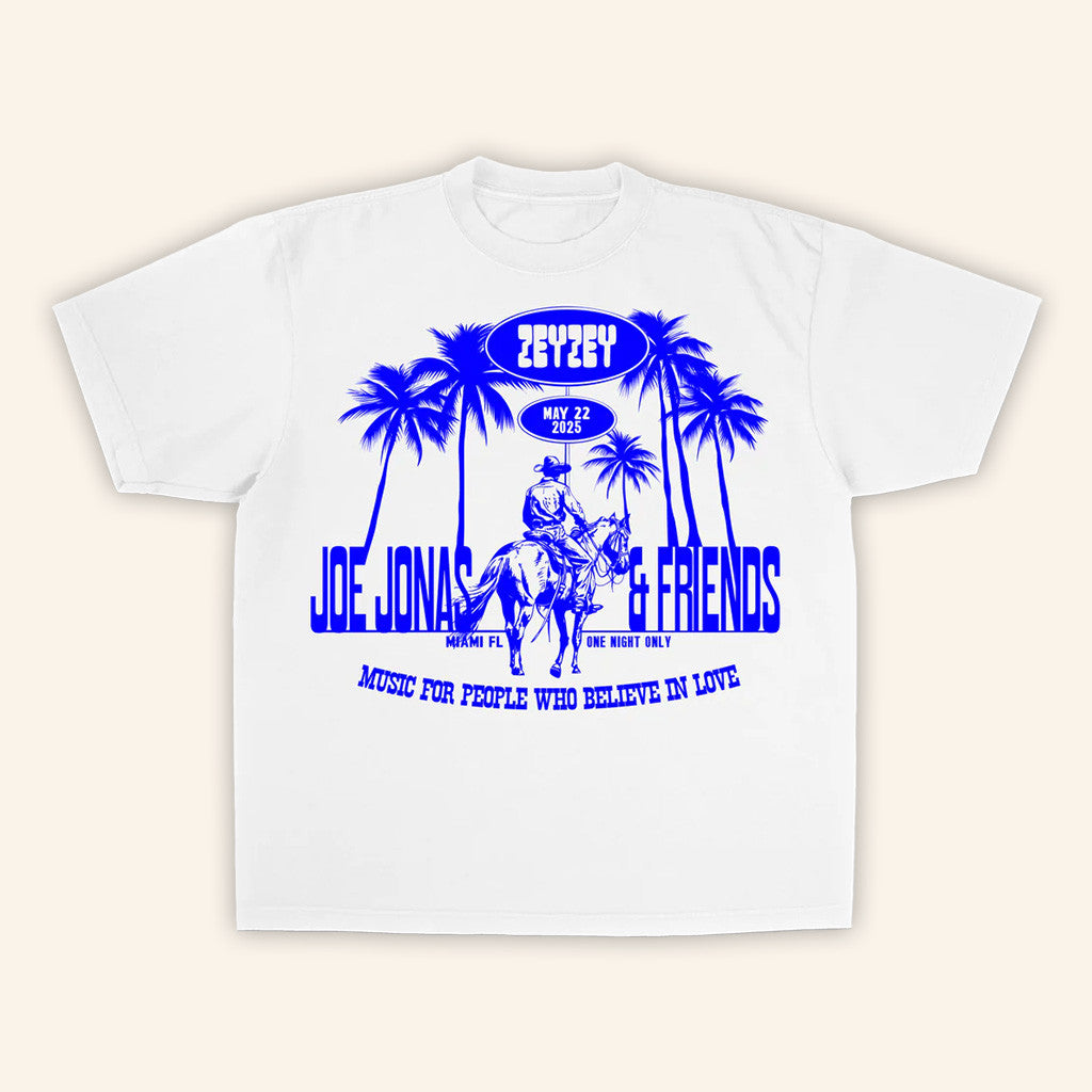 Joe Jonas Merch Miami White T-Shirt Gifts For Friends