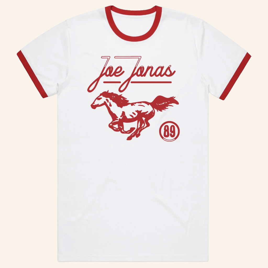 Joe Jonas Merch Mustang 89 Ringer T-Shirt Unique Gifts For Music Lovers