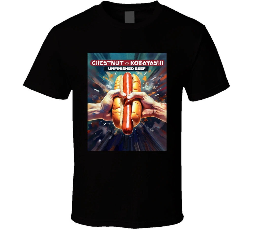 Joey Chestnut Vs Takeru Kobayashi Unfinished Beef Hot Dog Eating Contest T-Shirt Fans Gifts